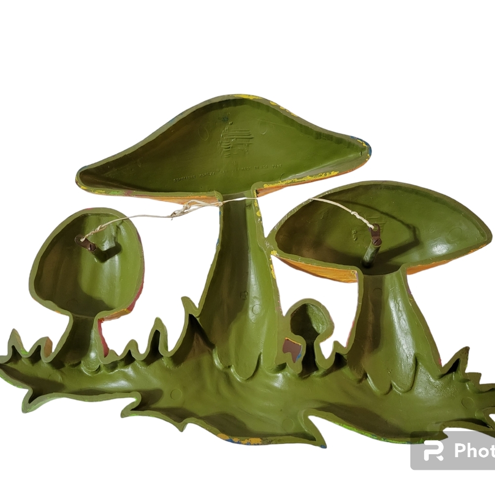Vintage 1970 Mushroom Wall Hanging Day Glow - Picture 2 of 13